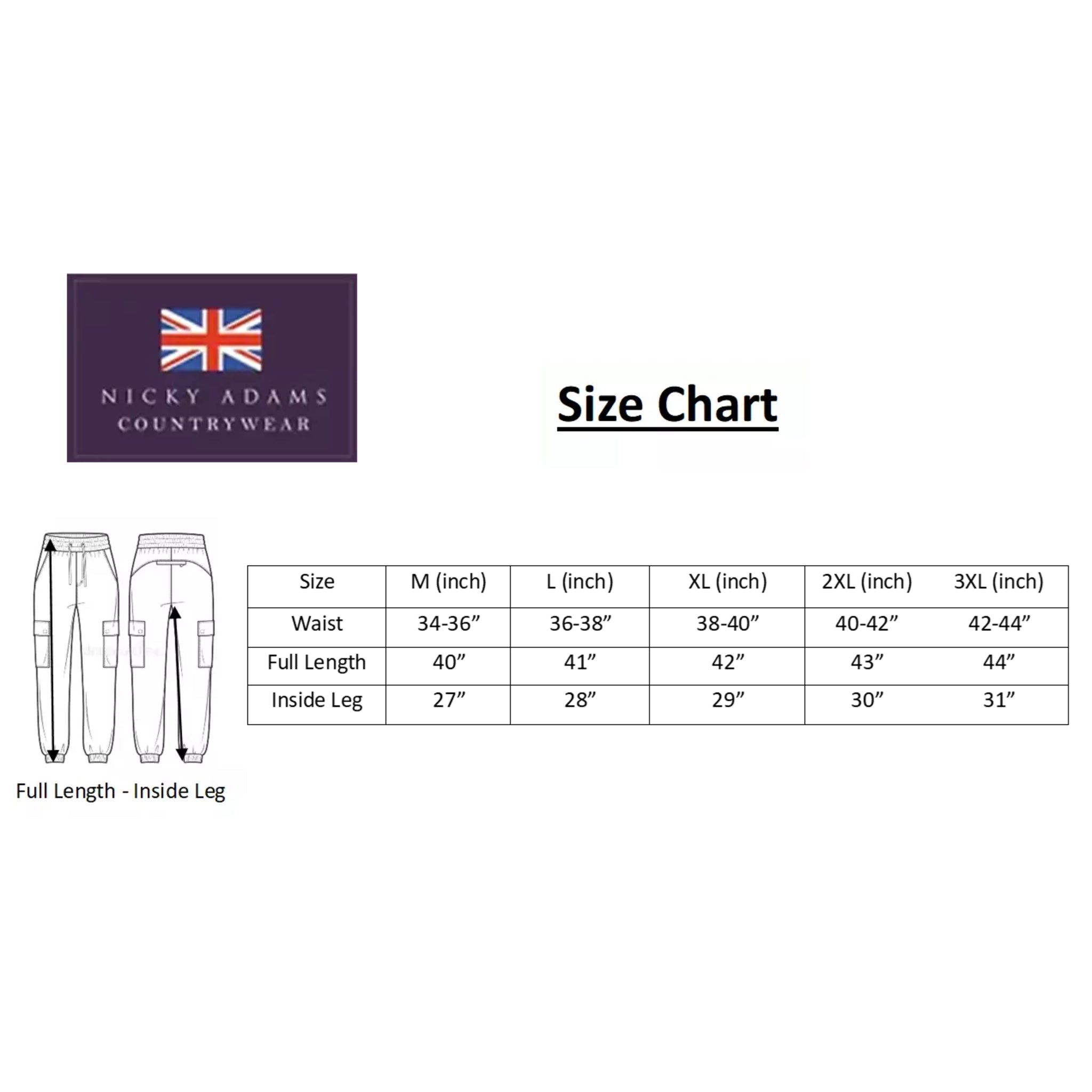 Men's cargo utility trousers with side flap pockets, elasticated waistband, and belt loops – durable workwear or outdoor pants